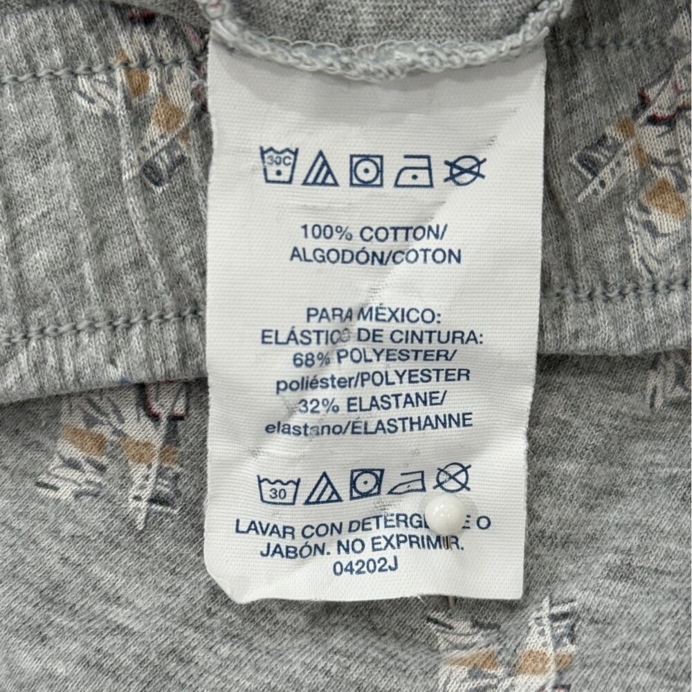 Polo Ralph Lauren Size L Sleepwear Pajama Pants Joggers Grey Bear Flag Print - Picture 7 of 8